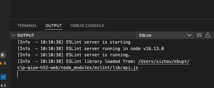 eslint运行成功