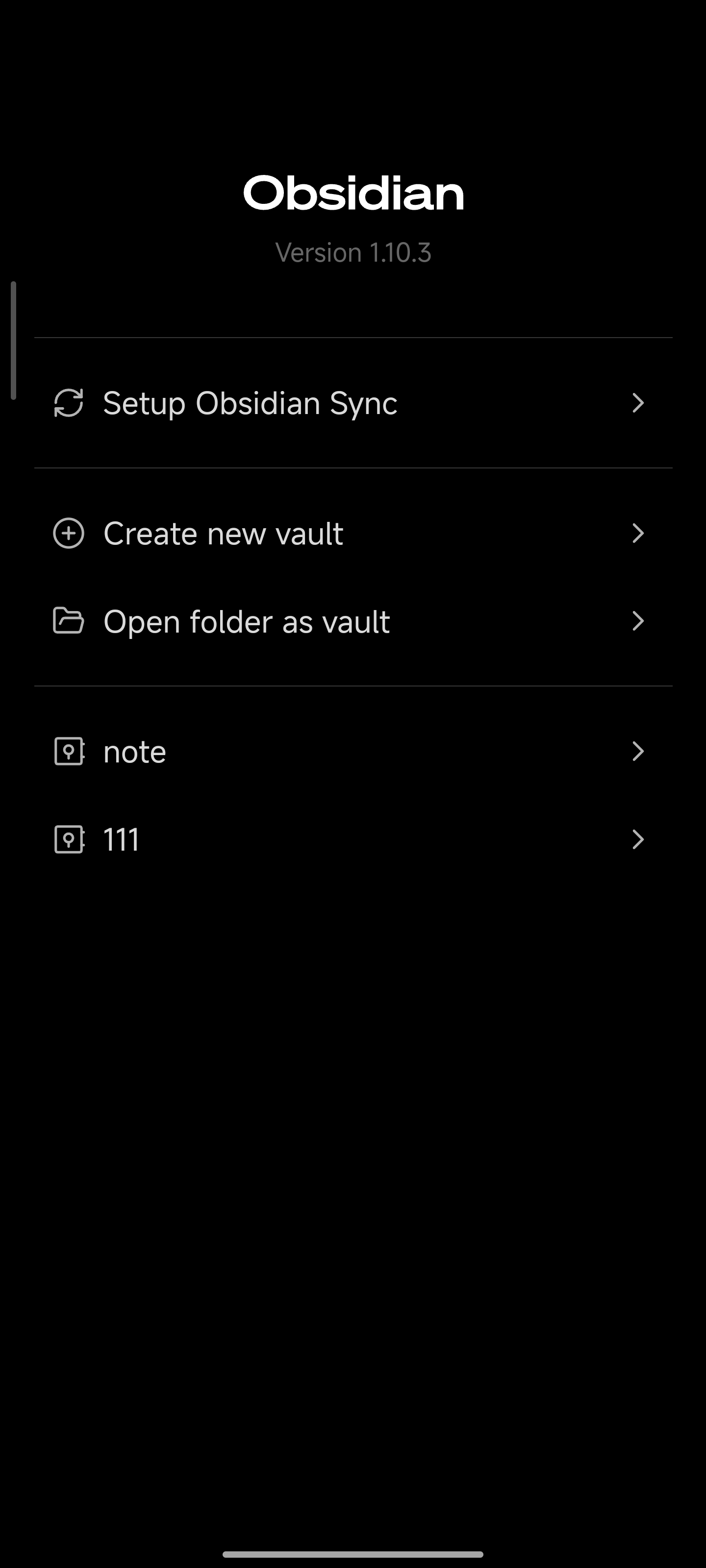 Obsidian 打开文件夹作为保险库界面